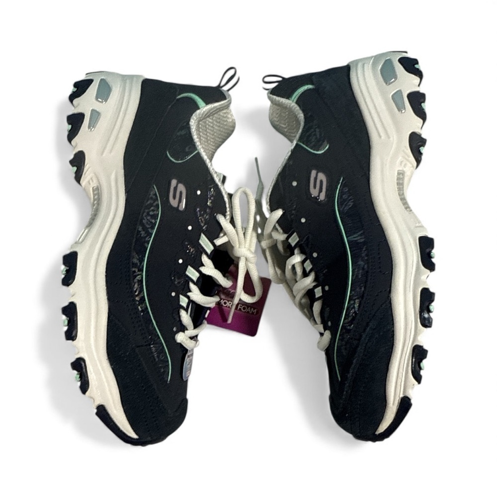 Woman's Sneakers & Athletic Shoes SKECHERS D'Lites - Biggest Fan 8.5 BLACK/BLUE - Picture 3 of 10